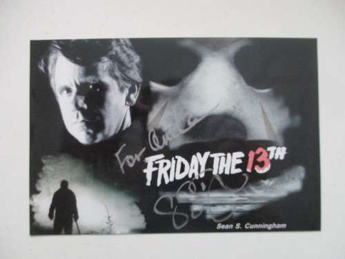 AUTOGRAPHED / SIGNED -  SEAN S. CUNNINGHAM - FRIDAY THE 13TH HORROR MOVIE!!!!!!