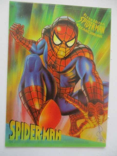 CLEAR CHROME - FLEER ULTRA TRADING CARD - SPIDERMAN