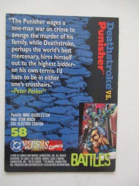 DC VERSUS MARVEL - DEATHSTROKE/ PUNISHER