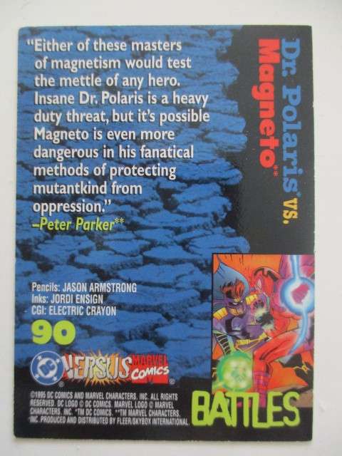DC VERSUS MARVEL TRADING CARD  - DR. POLARIS / MAGNETO