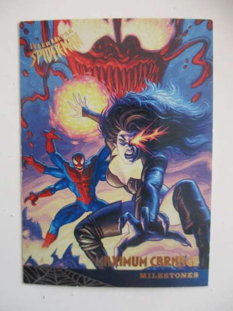 FLEER ULTRA SPIDERMAN TRADING CARD  - MILESTONES MAXIMUM CARNAGE