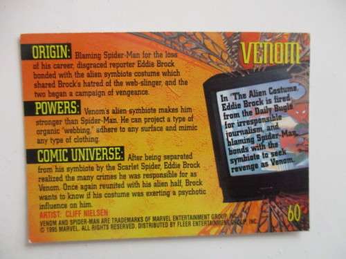 FLEER ULTRA SPIDERMAN TRADING CARD  - VENOM