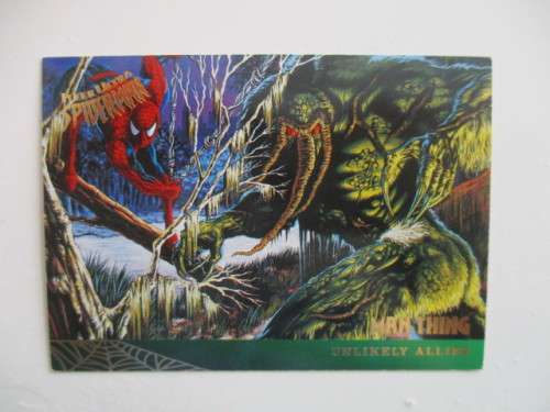 FLEER ULTRA  SPIDER-MAN  trading card UNLIKELY ALLIES - MAN- THING
