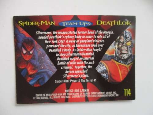FLEER ULTRA TRADING CARD  -  SPIDER-MAN   TEAM UPS   - DEATHLOK