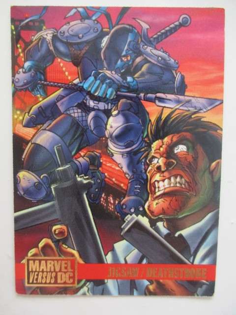 MARVEL VERSUS DC TRADING CARD - JIGSAW/ DEATHSTROKE