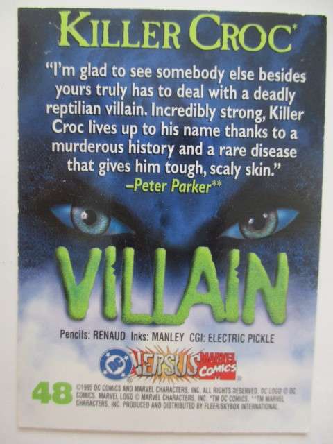 DC VERSUS MARVEL TRADING CARD  - KILLER CROC