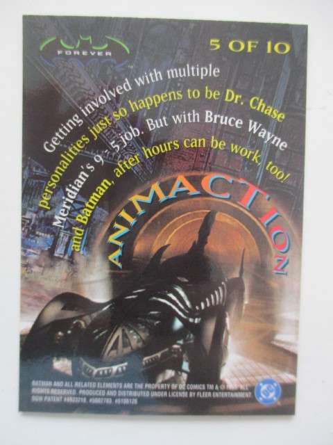 DC ANIMACTION TRADING CARD -  FOIL HOLOGRAPHIC  -  BATMAN  DR. CHASE