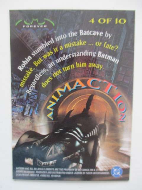 DC ANIMACTION - FOIL HOLOGRAPHIC TRADING CARD   BATMAN FOREVER - ROBIN