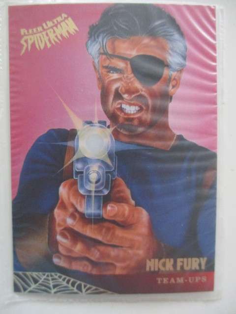 FLEER ULTRA SPIDER-MAN  TRADING CARD - NICK FURY  - SEALED IN PLASTIC