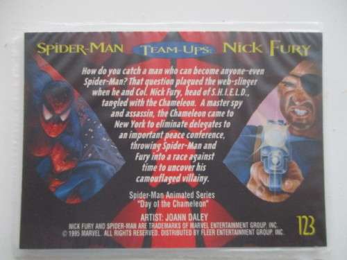 FLEER ULTRA SPIDER-MAN  TRADING CARD - NICK FURY  - SEALED IN PLASTIC