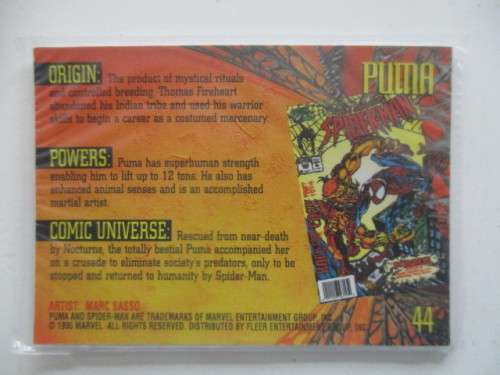 FLEER ULTRA TRADING CARD- SPIDER-MAN  - PUMA - SEALED IN PLASTIC