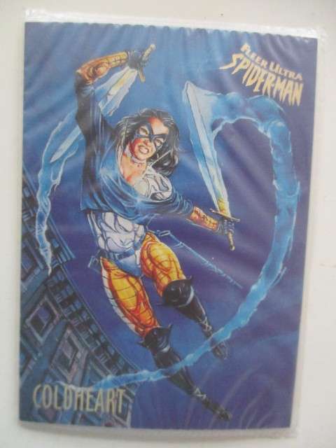 FLEER ULTRA TRADING CARD - SPIDER-MAN - COLDHEART - SEALED IN PLASTIC