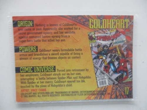 FLEER ULTRA TRADING CARD - SPIDER-MAN - COLDHEART - SEALED IN PLASTIC