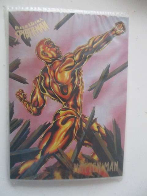 FLEER ULTRA TRADING CARD - SPIDER-MAN - MOLTEN MAN - SEALED IN PLASTIC