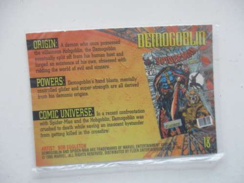 FLEER ULTRA - SPIDER-MAN - DEMOGOBLIN -  SEALED IN PLASTIC