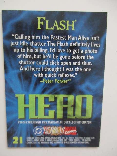 DC VERSUS MARVEL TRADING CARD  - FLASH