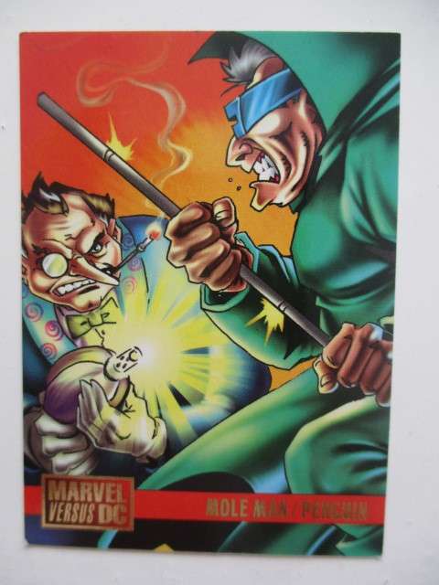 MARVEL VERSUS DC  TRADING CARD  - MOLE MAN / PENGUIN