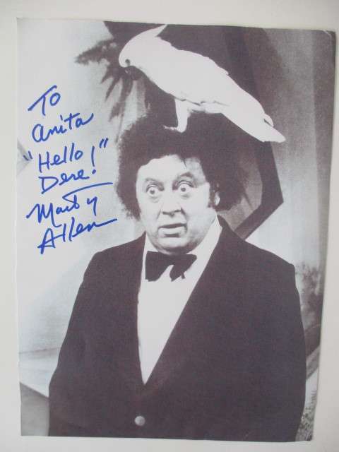 AUTOGRAPHED / SIGNED -  MARTY  ALLEN - COMEDIAN - A4 SIZE