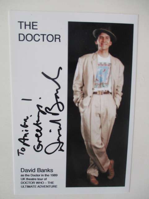 AUTOGRAPHED /SIGNED - DAVID BANKS - DR. WHO  -