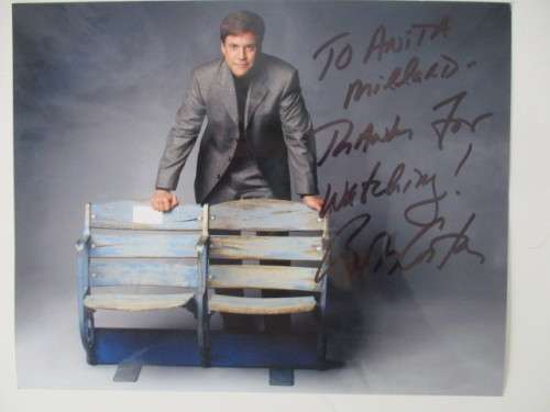 AUTOGRAPHED / SIGNED - ROBERT  COSTAS - OLYMPIC  TV HOST AND SPORT ICON  A4 SIZE