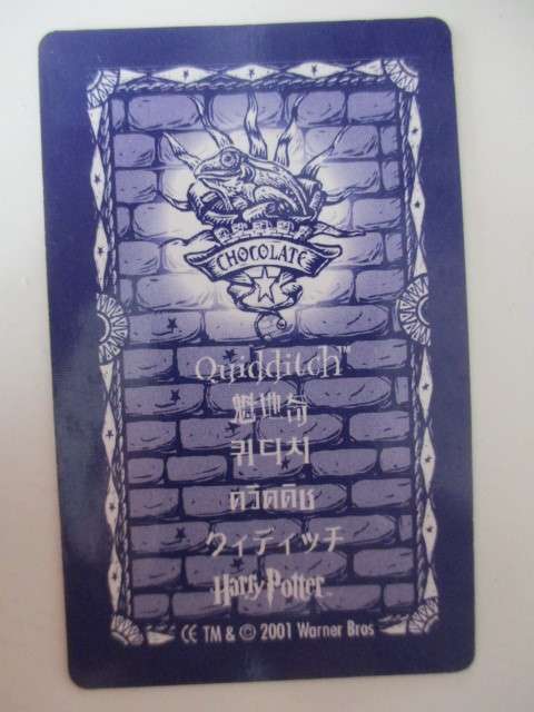 CHOCOLATE FROG   - HARRY POTTER 3D HOLOGRAPHIC CARD -  QUIDDITCH