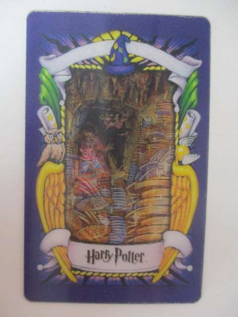CHOCOLATE FROG 3D HOLOGRAPHIC - HARRY POTTER - TRADING CARD   - GRINGOTTS  BANK - WARNER BROTHERS