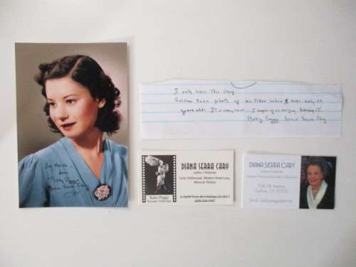AUTOGRAPHED / SIGNED - AMERICA`S FIRST CHILD FILM STAR `BABY PEGGY`