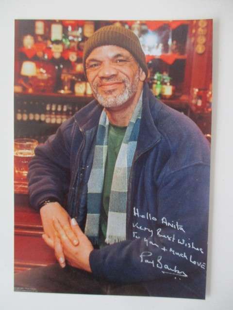 AUTOGRAPHED / SIGNED - PAUL BARBER - THE FULL MONTY  -   12 1/2 CM  X 17 1/2 CM