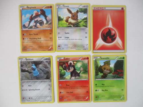 POKEMON  6 TRADING CARDS  - 8 CARDS