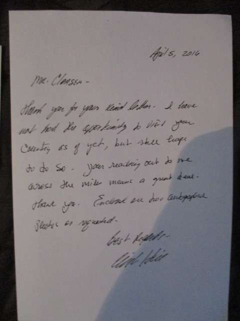 AUTOGRAPHED / SIGNED - PHOTO AND LETTER CLINT HILL BODY GUARD OF JFK