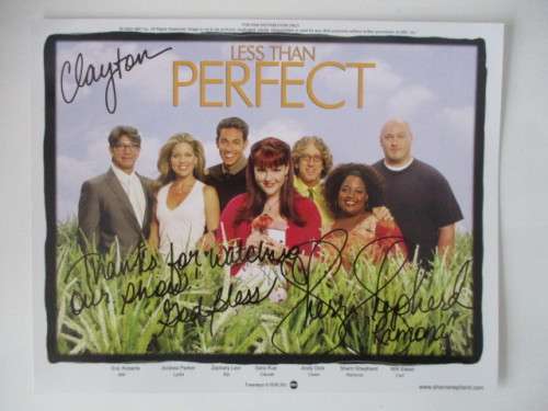 AUTOGRAPHED - SHERRI SHEPHERD - LESS THAN PERFECT  A4 SIZE