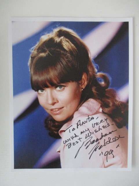 AUTOGRAPHED / SIGNED - BARBARA FELDON - THE MAN FROM UNCLE A4 SIZE
