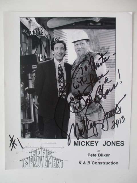 AUTOGRAPHED / SIGNED MICKEY JONES - ACTOR DRUMMER FOR BOB DYLAN A4 SIZE