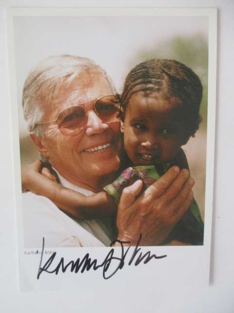 AUTOGRAPHED / SIGNED - KARLHEINZ  BOHM  BROADER THAN POST CARD SIZE