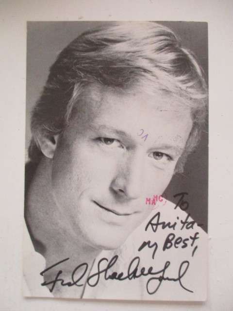 AUTOGRAPHED / SIGNED - TED SHACKELFORD / DALLAS and KNOTS LANDING  POSTCARD