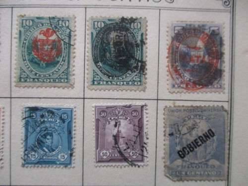 PERU - LOT OF OLD  11 STAMPS HINGED