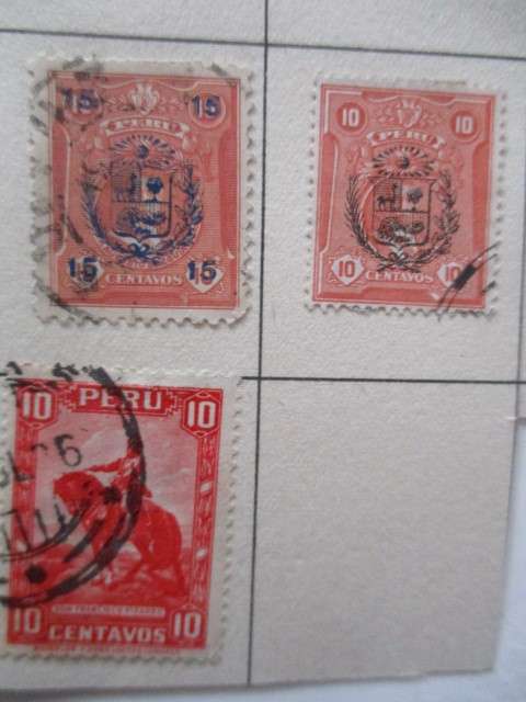 PERU - LOT OF OLD  11 STAMPS HINGED