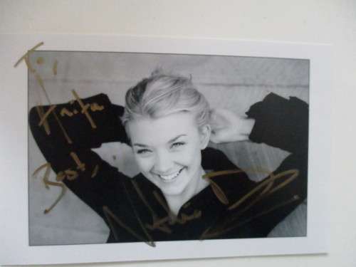 AUTOGRAPHED / SIGNED - NATALIE DORMER - G.O.T.  APP POSTCARD SIZE