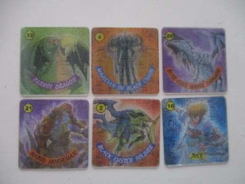 3D HOLOGRAPHIC YU-GI-OH TAZOS  6 PIECES