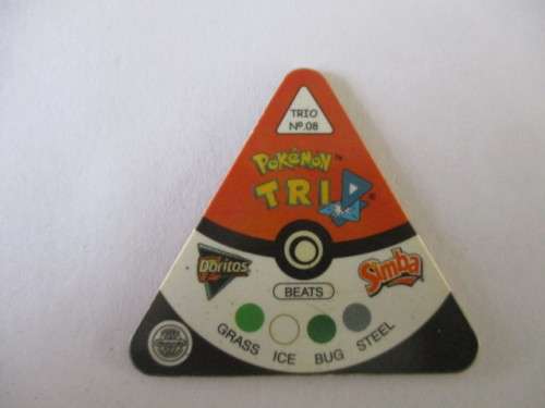 3D HOLOGRAPHIC TRI AND ROUND POKEMON TAZOS 6 PIECES
