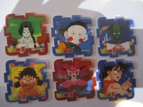 DRAGON BALL Z  SUPER CUBE TAZOS - 6 PIECES