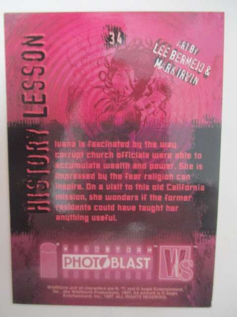 PHOTOBLAST - WILD STORM  - HISTORY LESSON - NO. 34