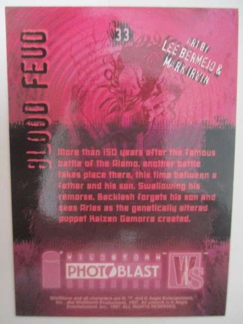 PHOTOBLAST - WILDSTORM  - BLOOD FEUD  NO. 33