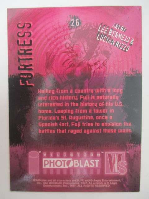 PHOTOBLAST WILDSTORM  TRADING CARDS - FORTRESS NO. 26