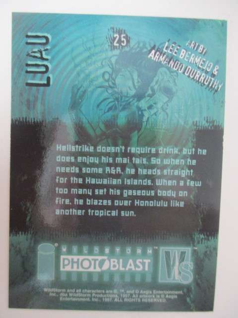 PHOTOBLAST WILD STORM  TRADING CARDS  - LUAU NO. 25
