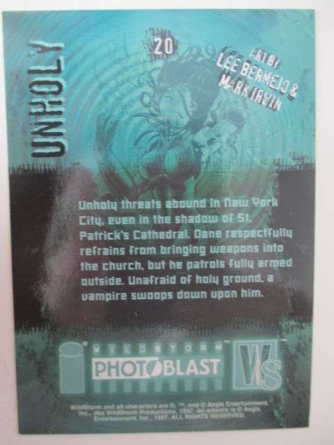 PHOTO BLAST  WILD STORM - UNHOLY  NO. 20