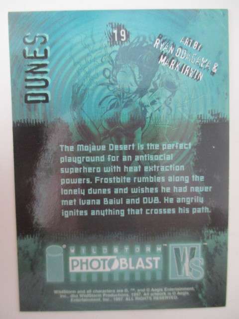 PHOTO BLAST WILD STORM TRADING CARDS  - DUNES  NO. 19