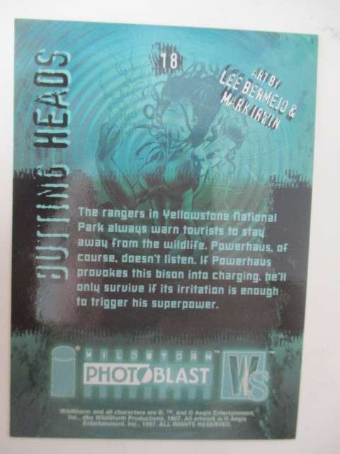 PHOTO BLAST WILDSTORM - TRADING CARDS  BUTTING HEADS NO. 18