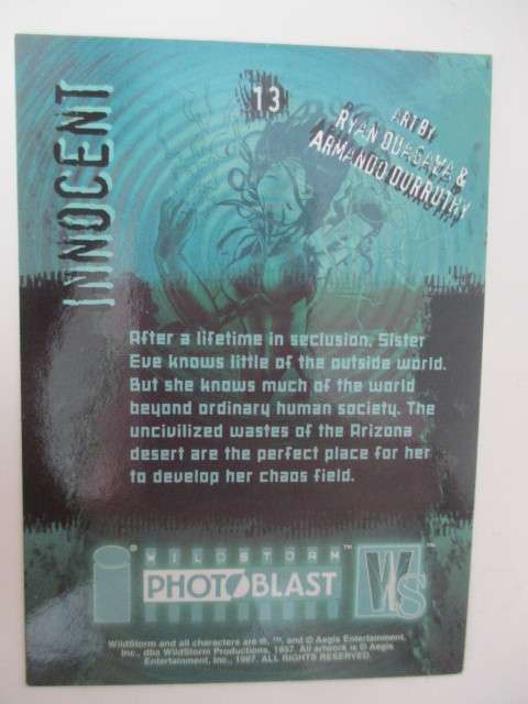 PHOTO BLAST  WILDSTORM TRADING CARDS  - INNOCENT NO. 13