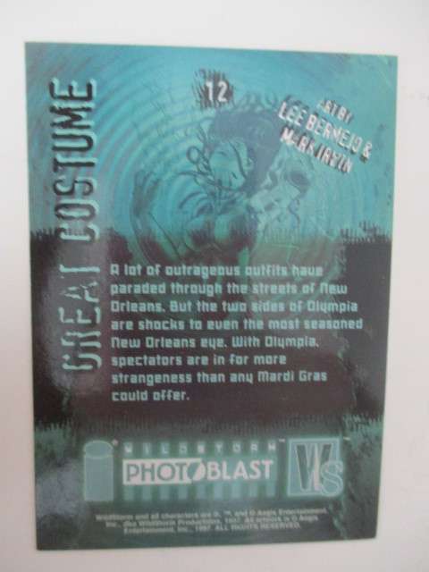 PHOTO BLAST WILD STORM TRADING CARDS - GREAT COSTUME  NO. 12